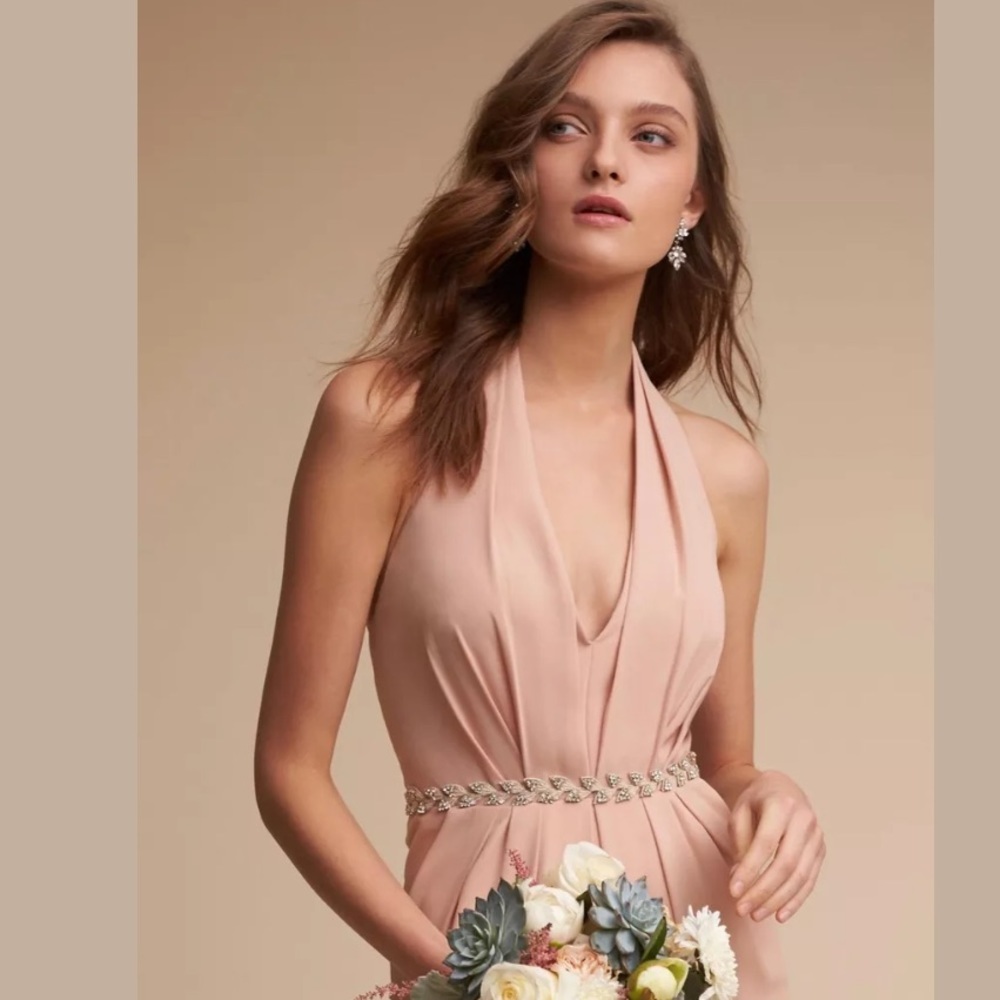 NWOT BHLDN Jill Stuart Rasa Dress Rosy Nude Gown Z435-13